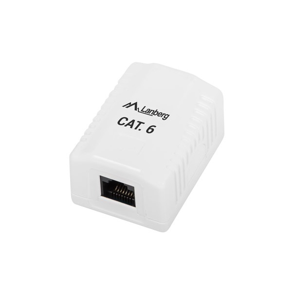 OS6-0001-W Gniazdo natynkowe Kat.6 1X RJ45 Ekranowane białe